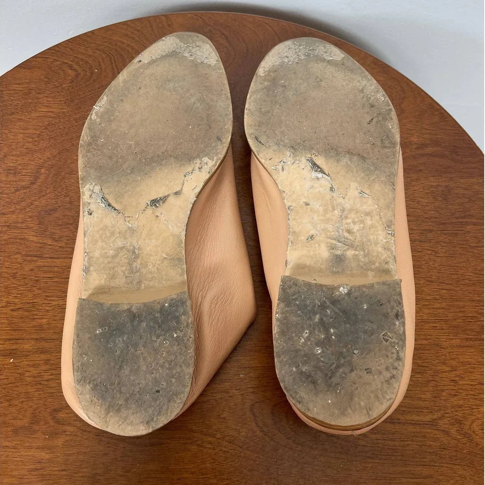 Everlane The Modern Babo Leather Flats in Blush Size 9